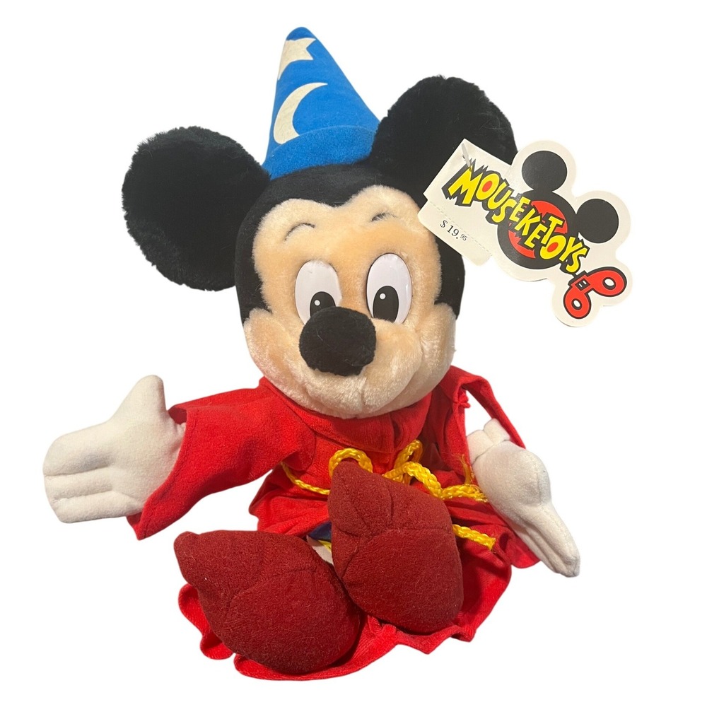 Disney Mouseketoys Sorcerer‎ Mickey Mouse Plush Fantasia Wizard Disneyland NWT